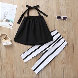 Set Toddler Strappy Top and Stripped Pant